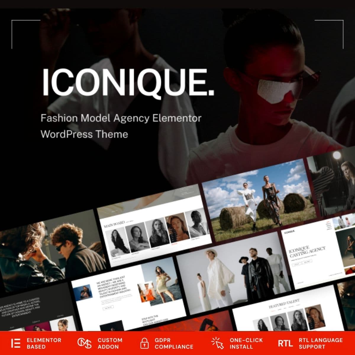 Iconique - Moda Model Ajans WordPress Teması