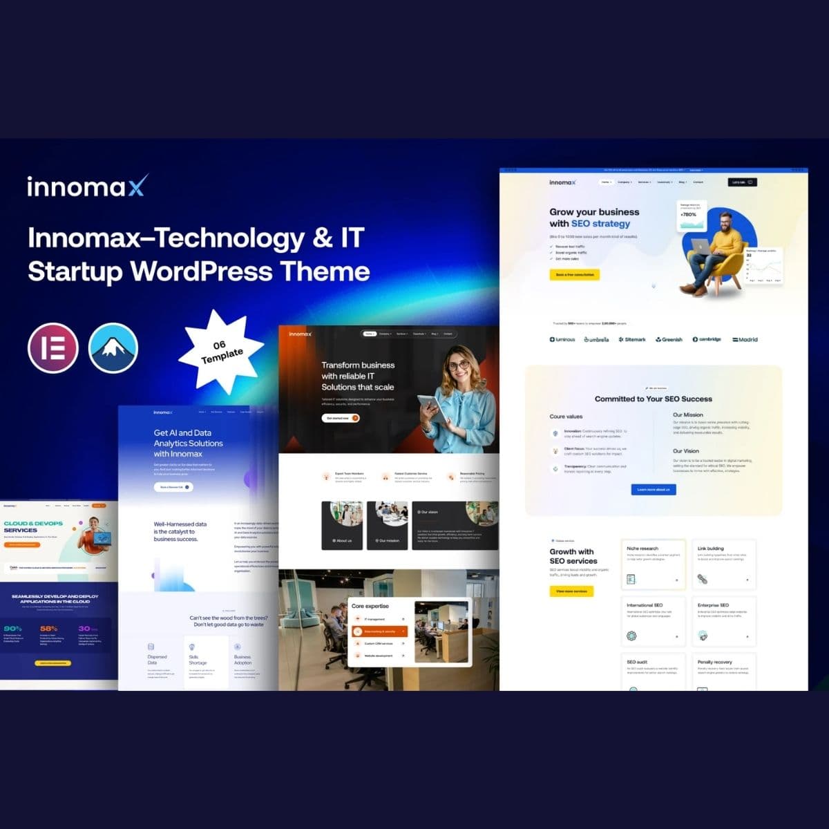 Innomax – Technology & IT Startup WordPress-thema