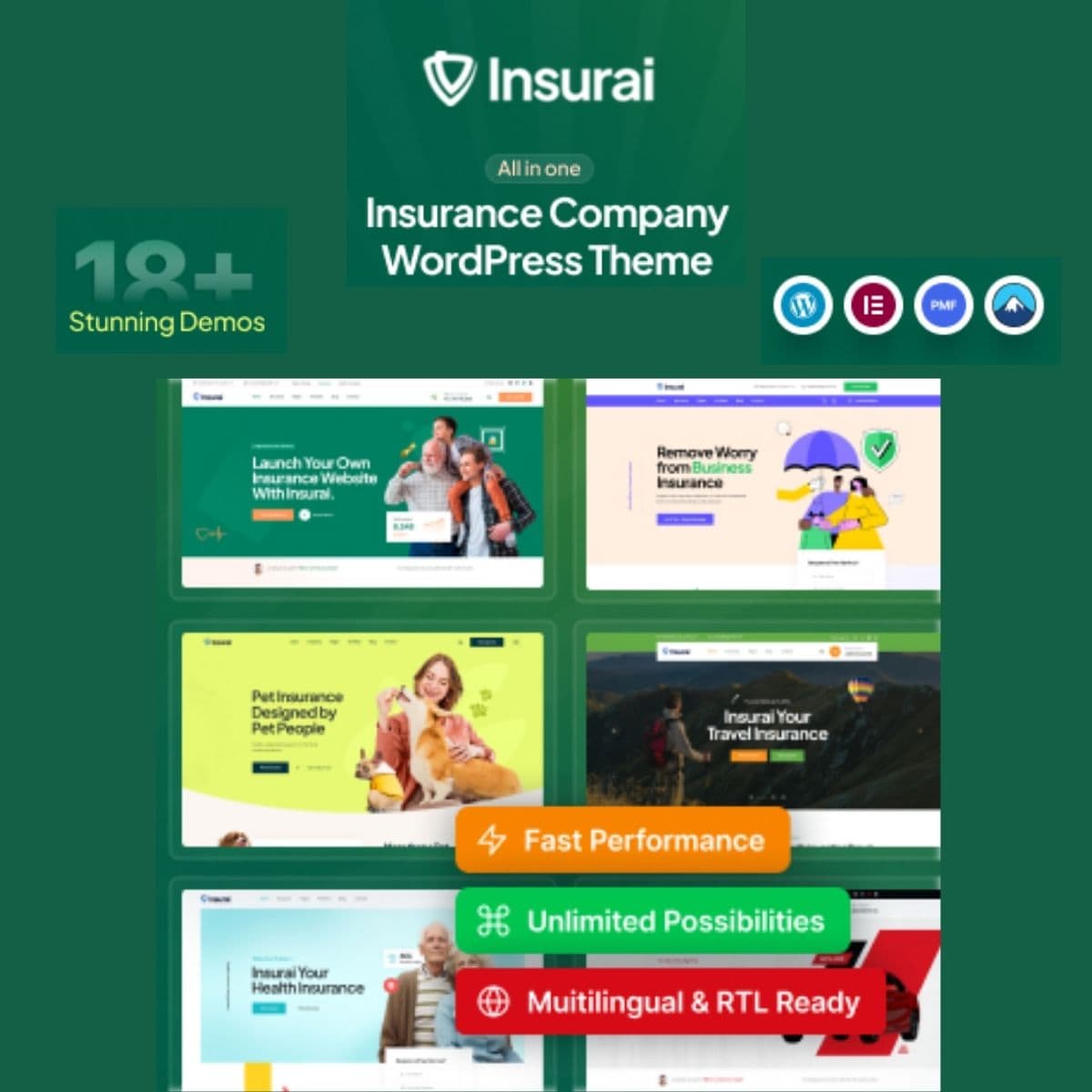 Insurai - Insurance Компания Тема WordPress
