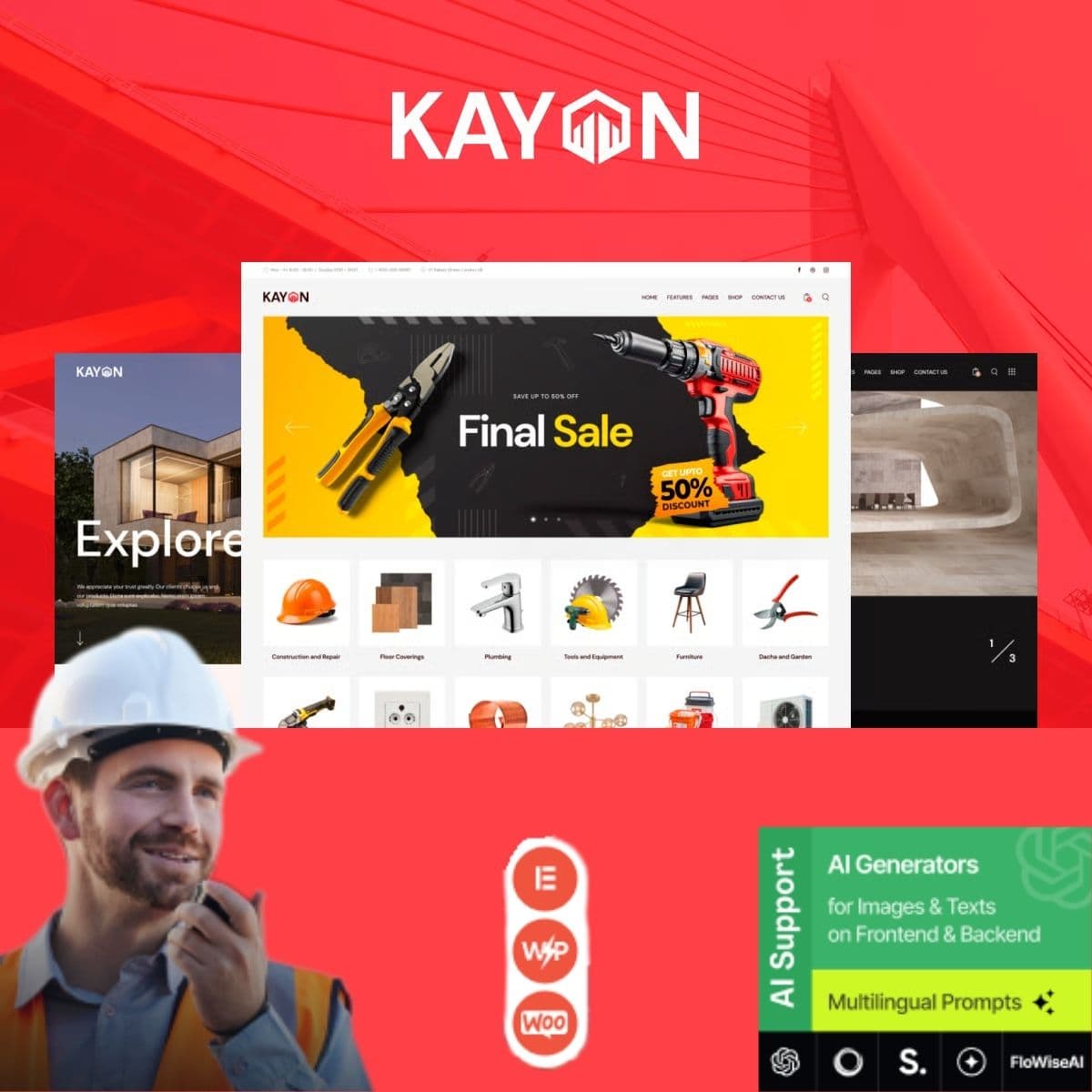 Kayon - Building & Costruzione Tema WordPress