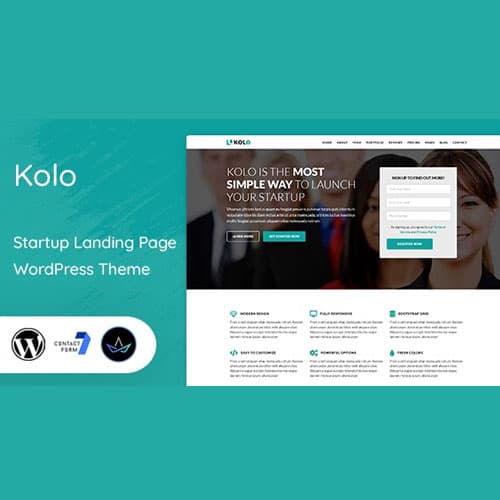 Kolo - Startup Landing Page Theme WordPress