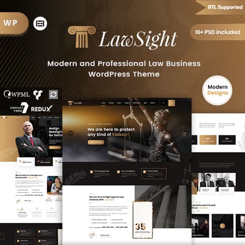 Lawsight - Law Firm Attorney Θέμα WordPress