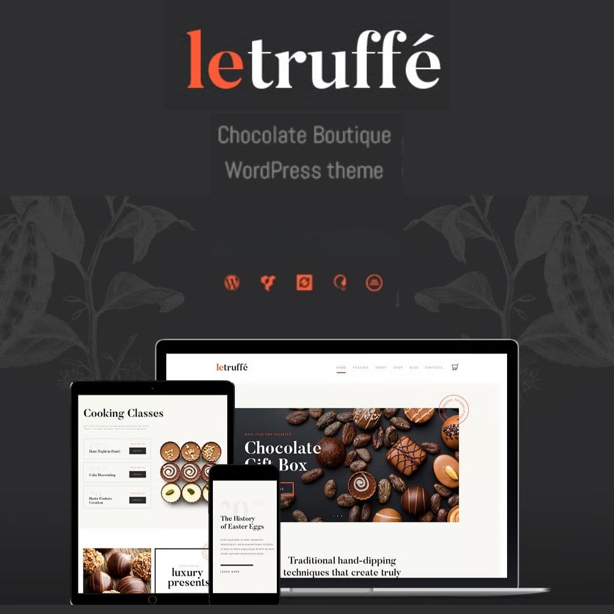 Le Truffe | Chocolate Sweets & Candy Магазин Тема WordPress