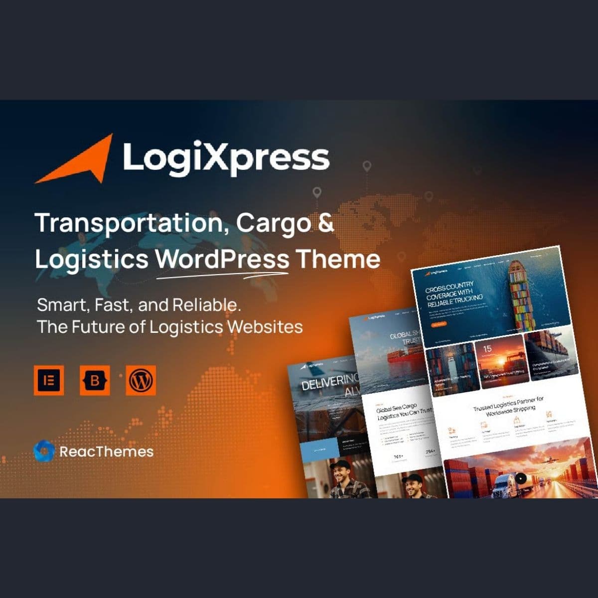 LogiXpress - Transportation, Cargo & Logistics WordPress Teması