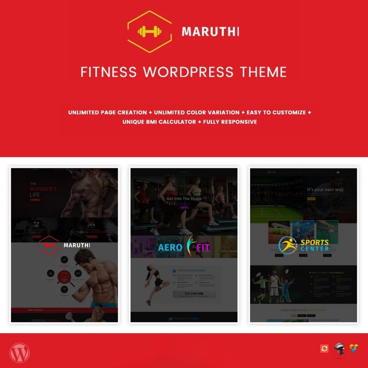 Maruthi - Fitness Gym ورڈپریس تھیم