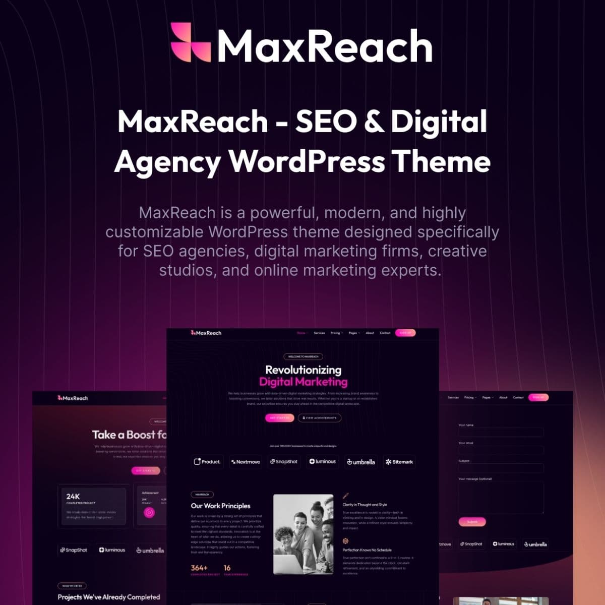 MaxReach - SEO & Digital Agência Tema WordPress