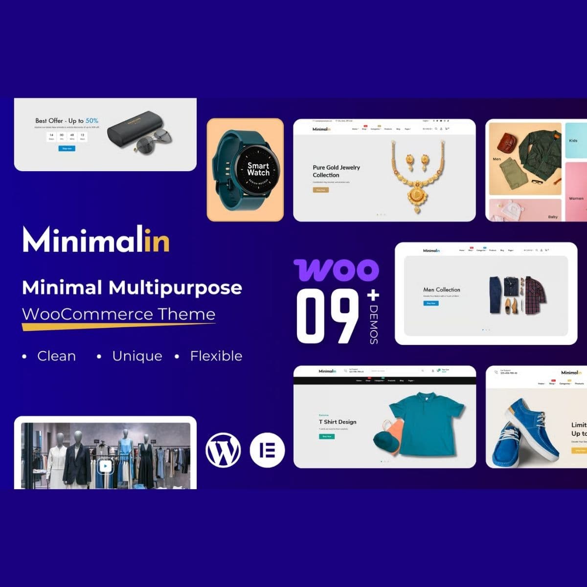Minimalin - Minimal Multiuso WooCommerce Tema WordPress