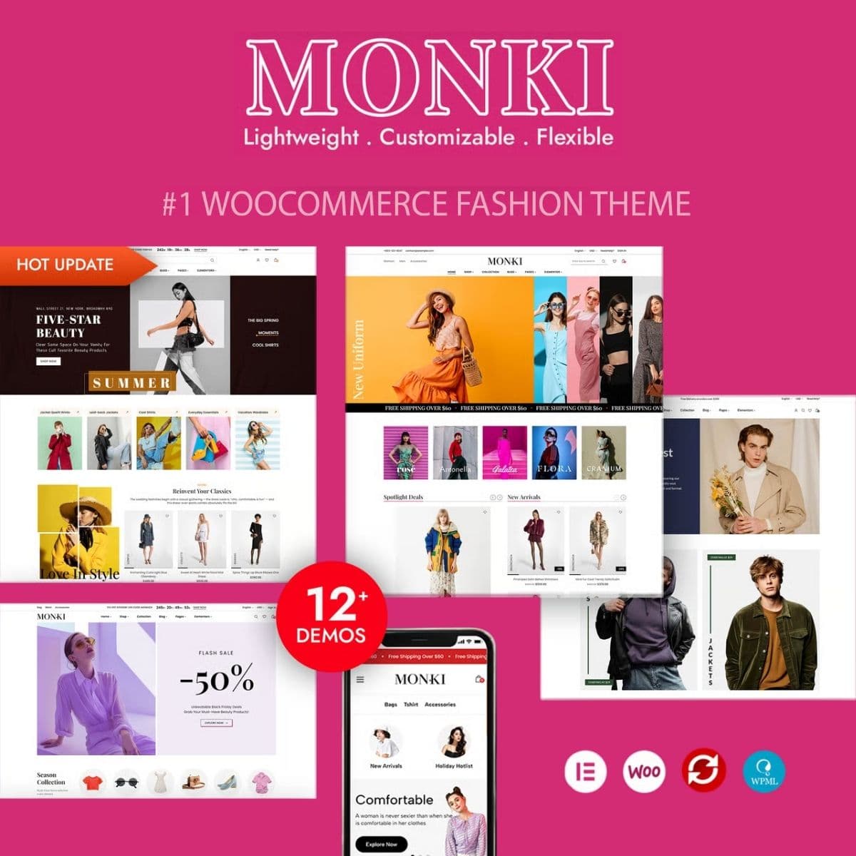 Monki - Elementor Mode WooCommerce WordPress-thema
