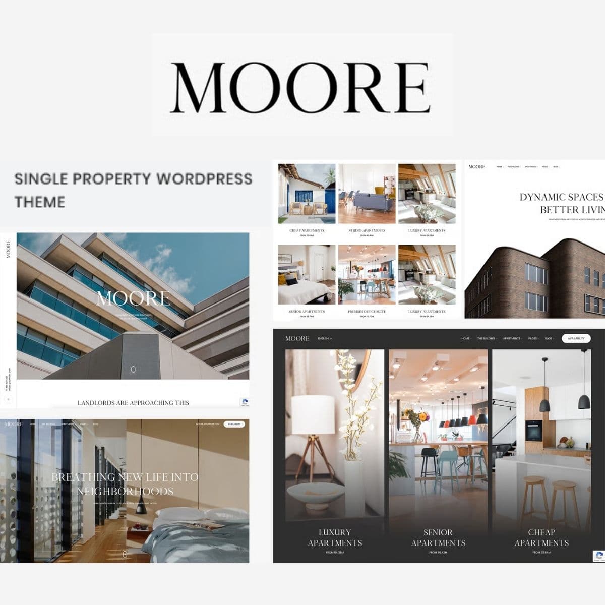 Moore - 단일 속성 WordPress 테마