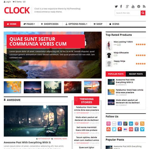 MyThemeShop Clock WordPress Teması