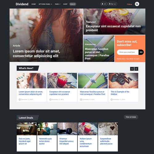 MyThemeShop Dividend WordPress Teması
