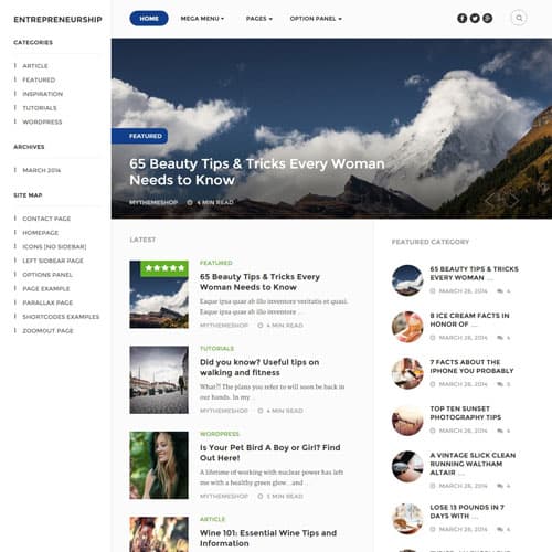 MyThemeShop Entrepreneurship ธีม WordPress