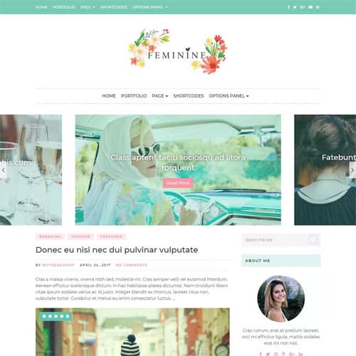 MyThemeShop Feminine قالب ووردبريس