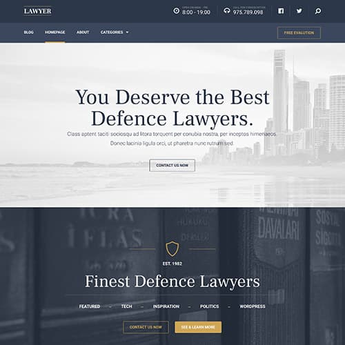 MyThemeShop Lawyer ورڈپریس تھیم