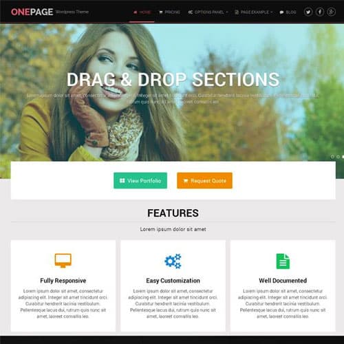 MyThemeShop OnePage WordPress-thema