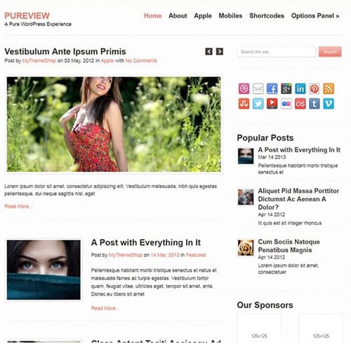 MyThemeShop Pureview ธีม WordPress