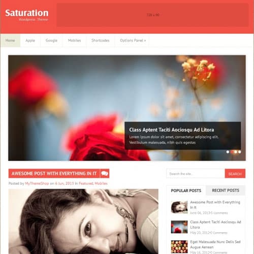 MyThemeShop Saturation WordPress-thema
