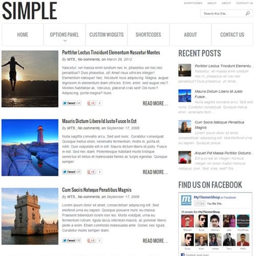 MyThemeShop Simple ธีม WordPress
