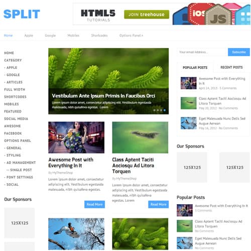 MyThemeShop Split ธีม WordPress