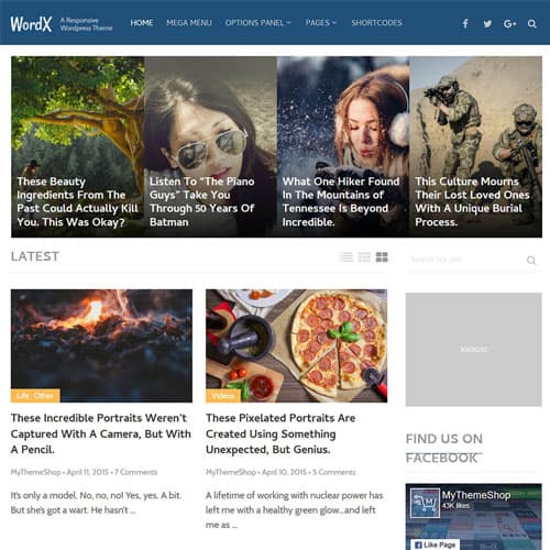 MyThemeShop WordX ธีม WordPress