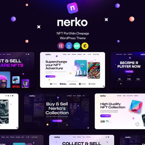 Nerko - NFT Portfolio Motyw WordPress