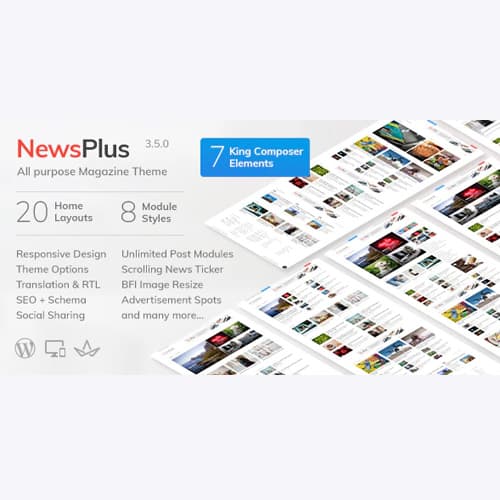 NewsPlus - News and 杂志 WordPress theme