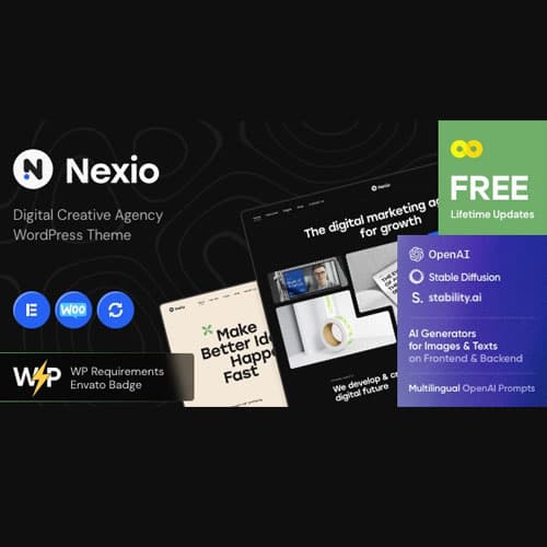 Nexio - Digital สร้างสรรค์ เอเจนซี่ ธีม WordPress + AI