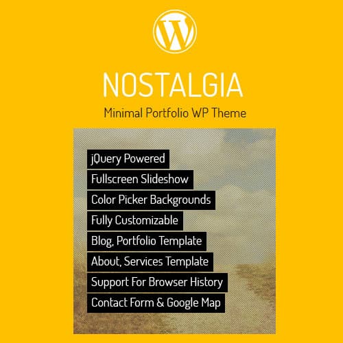 Nostalgia - พอร์ตโฟลิโอ ธีม WordPress
