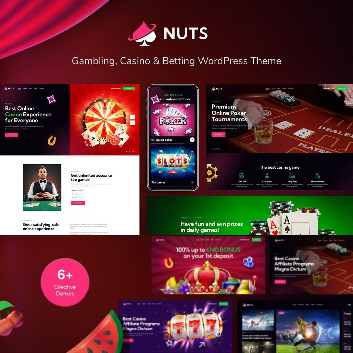 Nuts - Gambling, Casino & Betting Theme WordPress