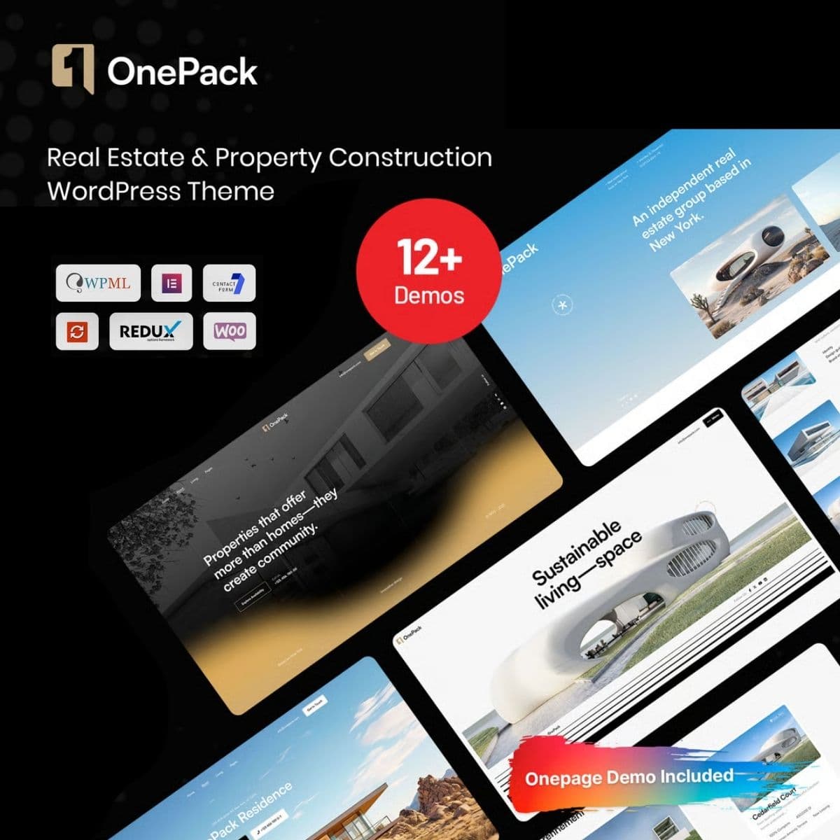 OnePack - Immobiliare & Property Costruzione Tema WordPress