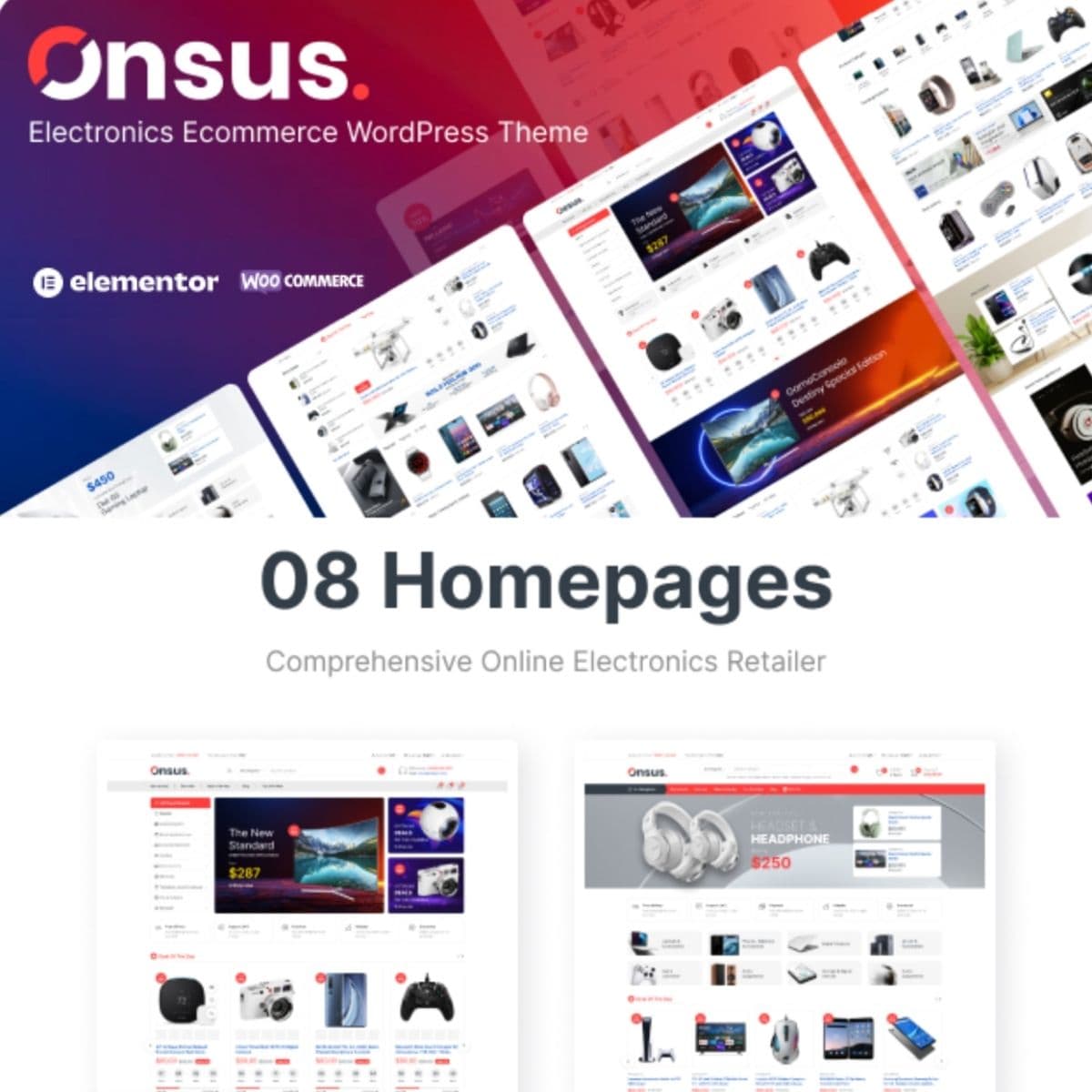 Onsus - Electronics E-commerce Tema WordPress