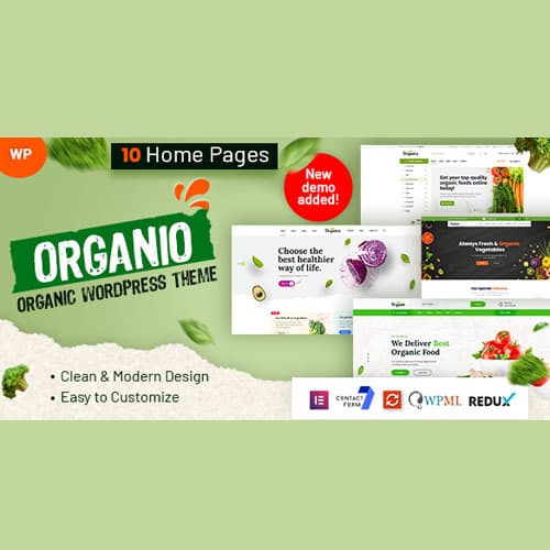 Organio - Organic Food اسٹور WordPress