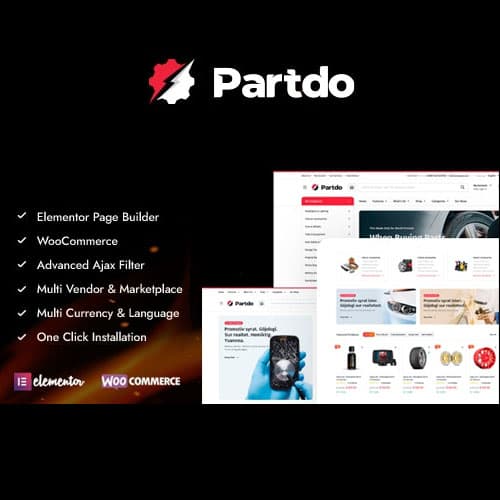 Partdo - Auto Parts and Tools दुकान WooCommerce Theme