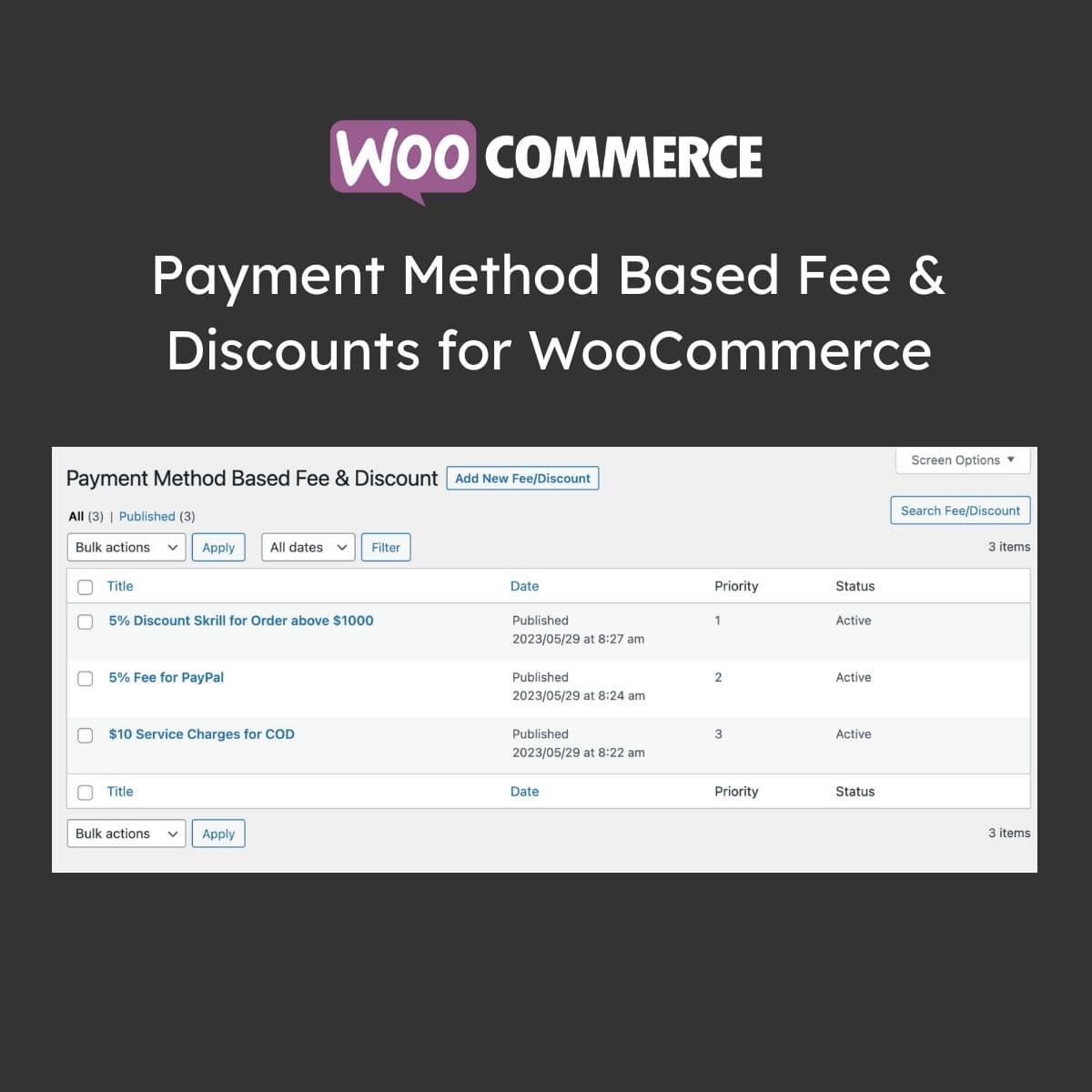 Payment Method Based Fee & Kortings voor WooCommerce