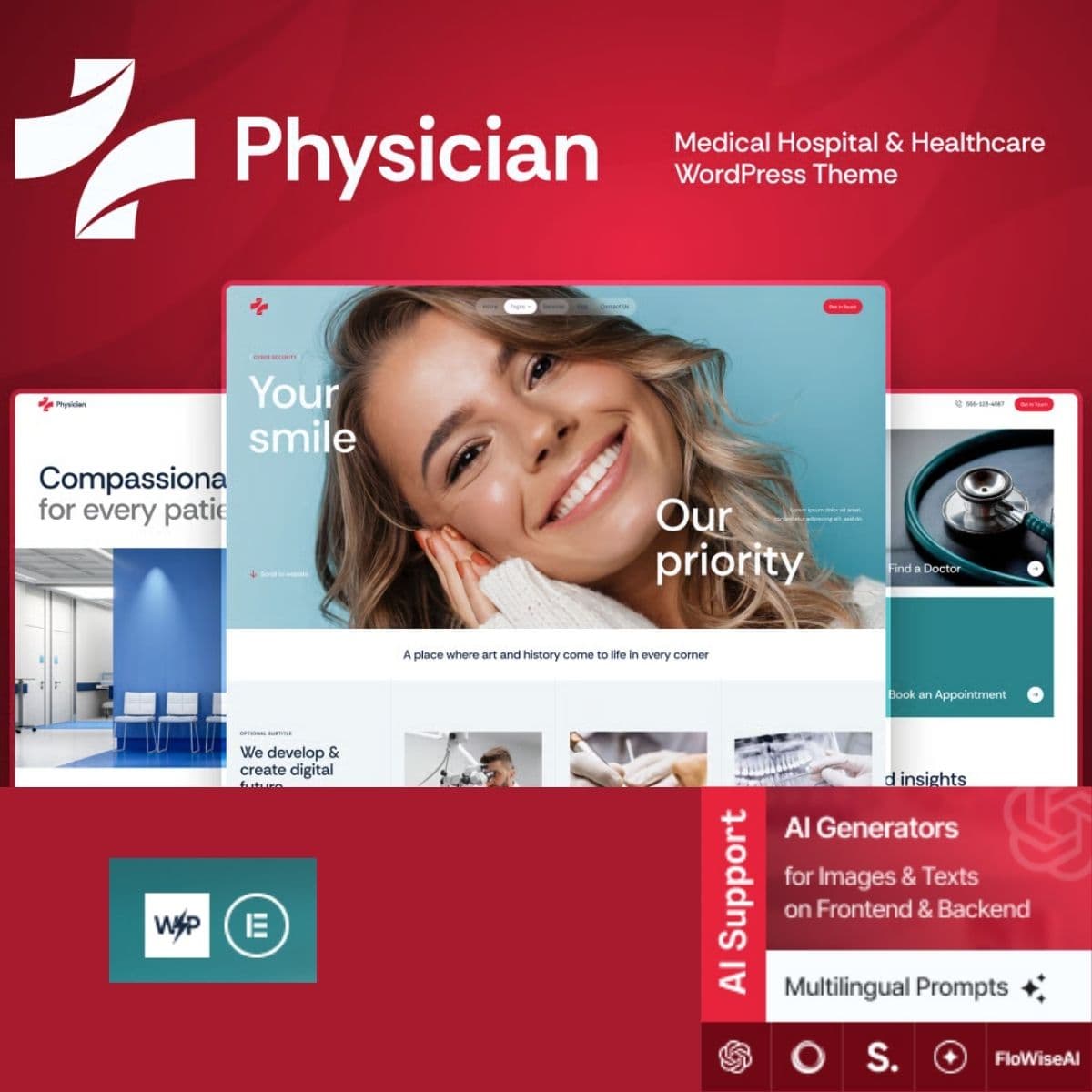 Physician - メディカル Hospital & ヘルスcare WordPressテーマ