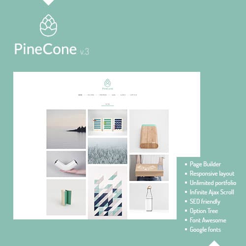 PineCone - Kreatywny Portfolio Motyw WordPress
