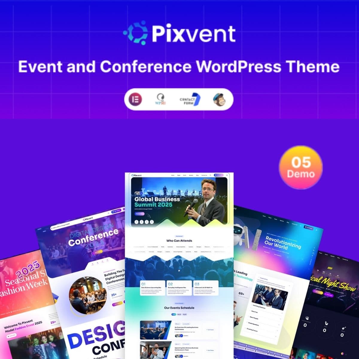 Pixvent – Événement and Conference Thème WordPress