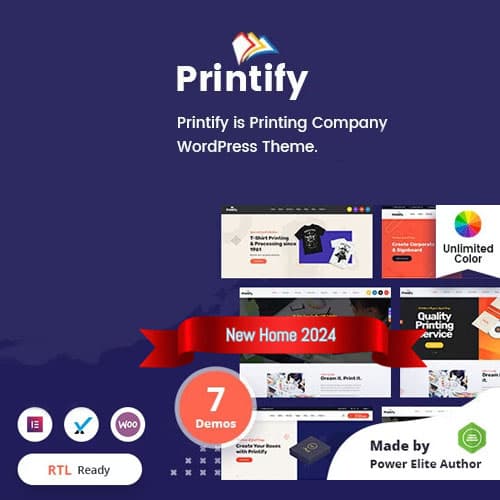 Printify - Printing কোম্পানি ওয়ার্ডপ্রেস থিম + RTL