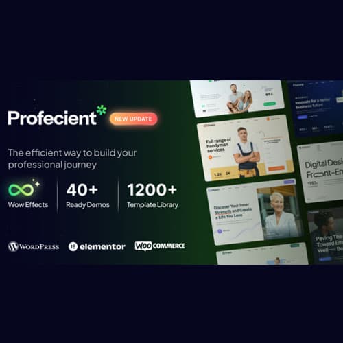 Profecient - 多目的 Elementor ビジネス & WooCommerce WordPressテーマ