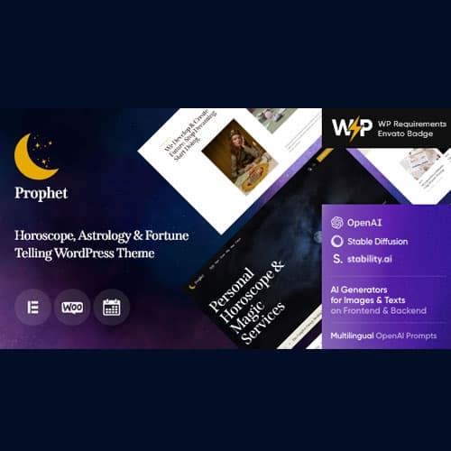 Prophet - Horoscope,Astrology & Fortune Telling WordPress Teması