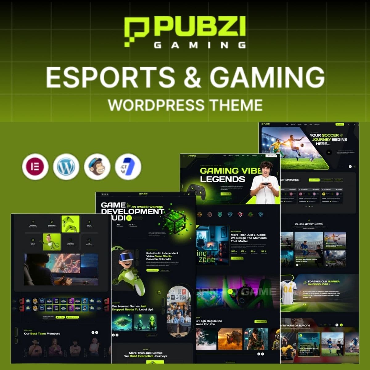 Pubzi – eSports and Gaming Tema WordPress