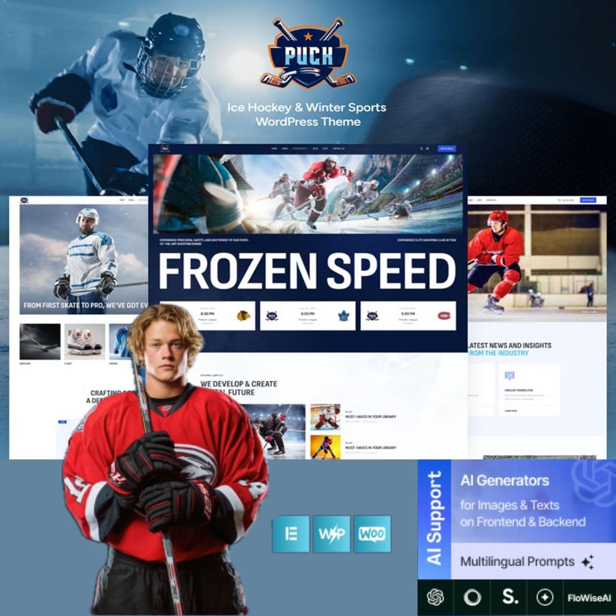Puck - Ice Hockey & Winter Sports WordPress-thema
