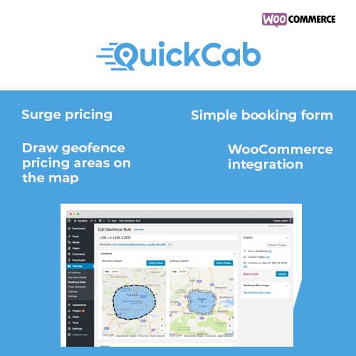 QuickCab: WooCommerce Taxi 예약 플러그인