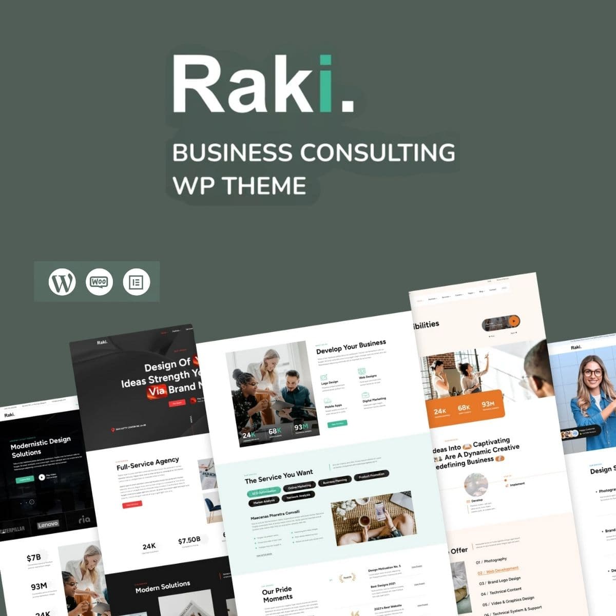 Raki - ธุรกิจ, Finance Consulting ธีม WordPress
