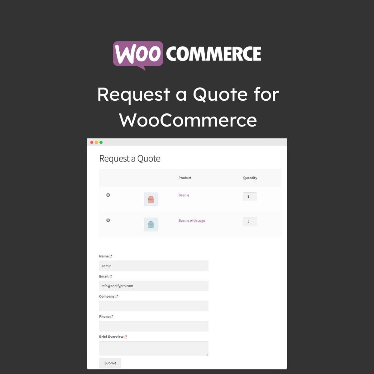 Request a Quote for WooCommerce