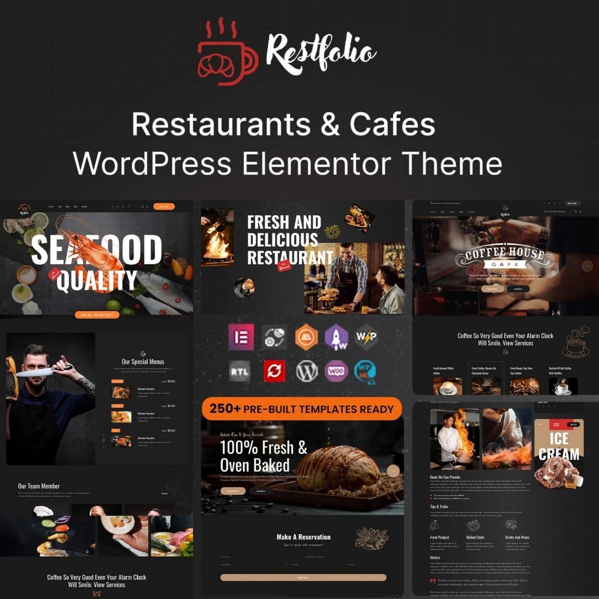 Restfolio - Giao diện WordPress cho Nhà Hàng & Quán Cafe
