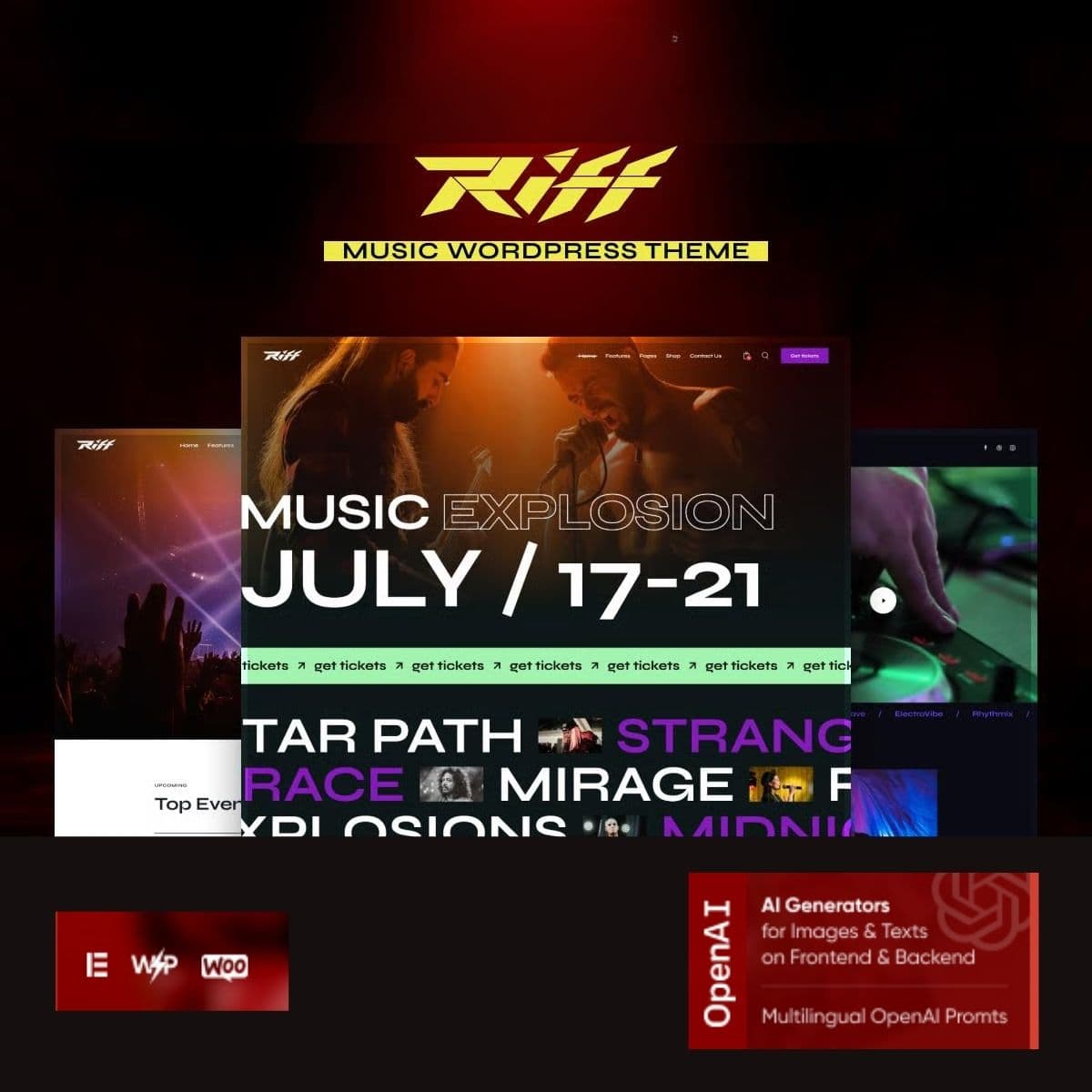 Riff - Band, Concert & Festival 워드프레스 테마