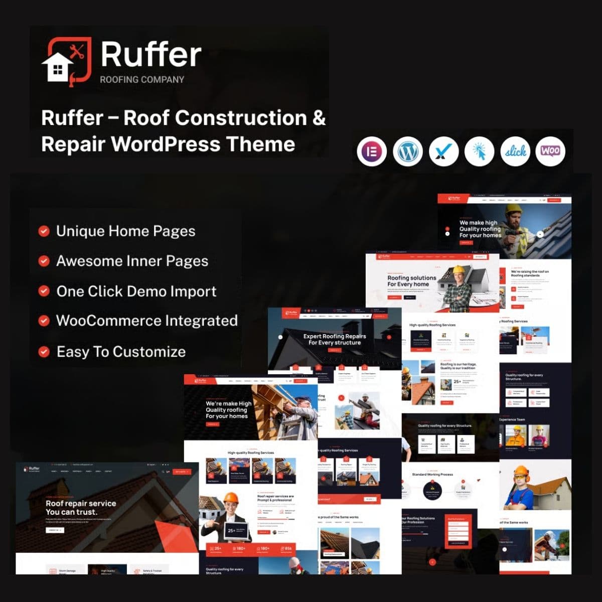 Ruffer - Roof Строительство & Repair Тема WordPress