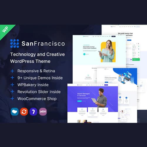 San Francisco - IT Technology and Créatif Thème WordPress