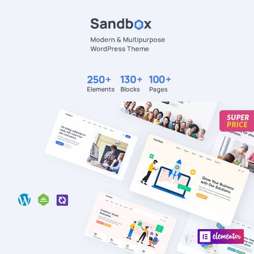 Sandbox - Сучасний & Багатоцільовий Тема WordPress